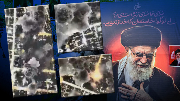 İsrail savaş uçakları Hamaney’in yeraltı askeri sığınağını böyle vurdu